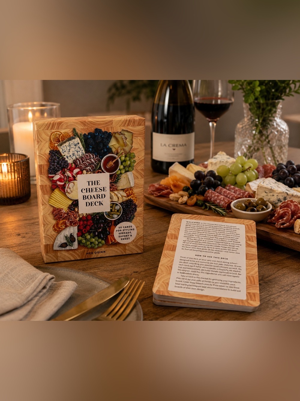 The Cheese Board Deck by Meg Quinn | 50 Styling Cards for Charcuterie | Dining